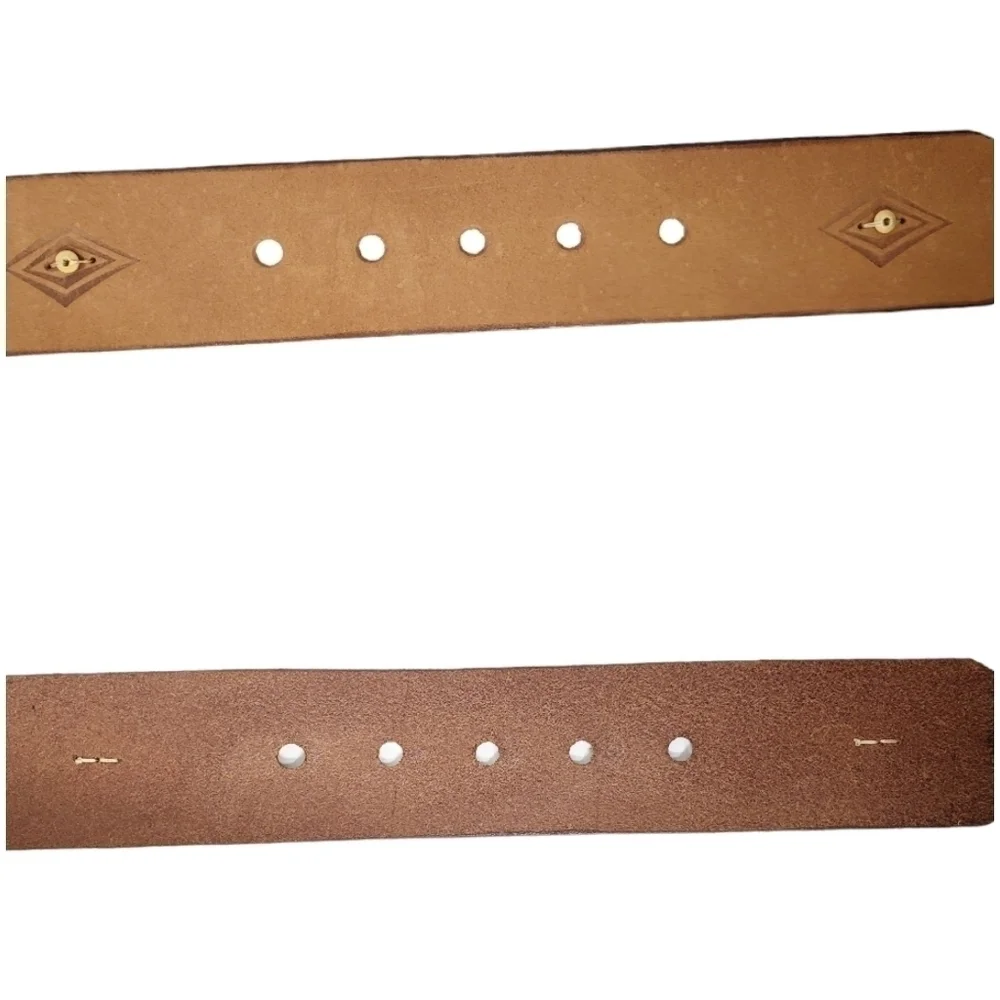 NINE WEST genuine leather beaded belt